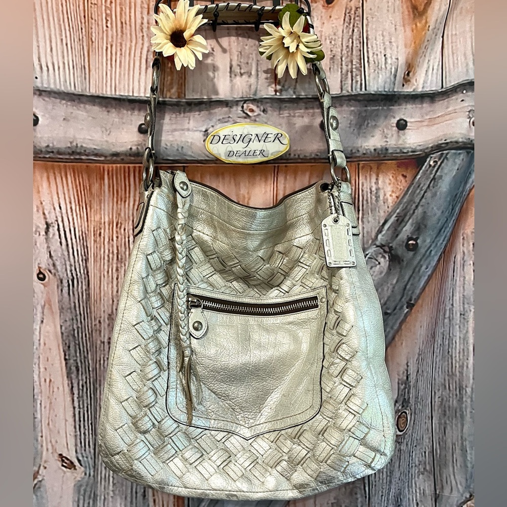 COACH THOMPSON Woven Metallic Juliette XL Bag # 11980